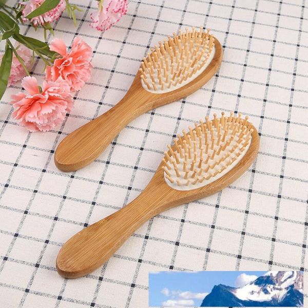 Preço Barato Escova de Bambu Natural Cuidado Saudável Massagem Pentear AntiTatic Destangling Airbag Hairbrush Hairbrush Styling