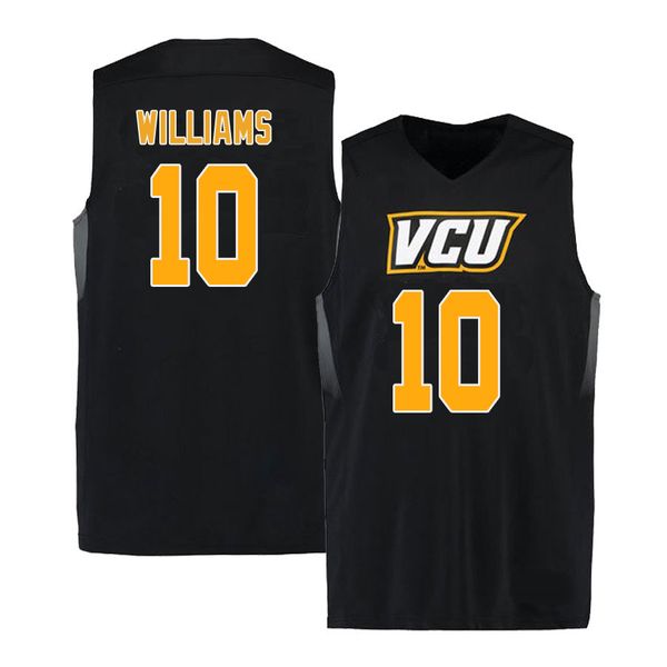 

Issac Vann Stitched Youth VCU Mo Alie-Cox Marcus Santos-Silva Vince Williams 2020 New Black College Basketball Jerseys