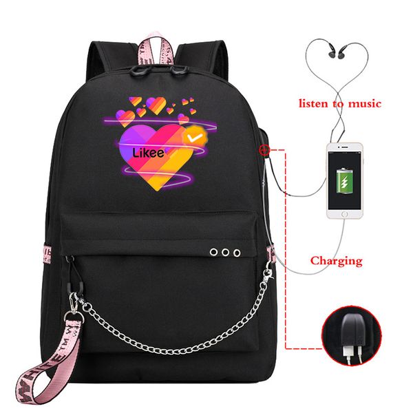 

men's backpack likee printed computer notebook school travel bag large capacity backpack waterproof business mochila