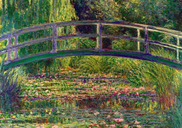 

claude monet - water lilies and the bridge canvas painting home decor handpainted &hd print oil painting on canvas wall art canvas 200712