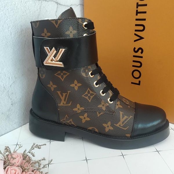 

2020 printed stripes short boots hook loop leather womens motorcycle boots,fashion personality wild womens martin boots size 35-42 00088, Black