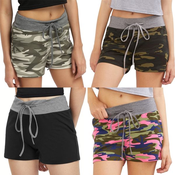 

high end женщины девушки повседневный контраст цвет denim shorts граффити печать нескольких карманных аппликация короткие брюки 2020 мода ди, White;black