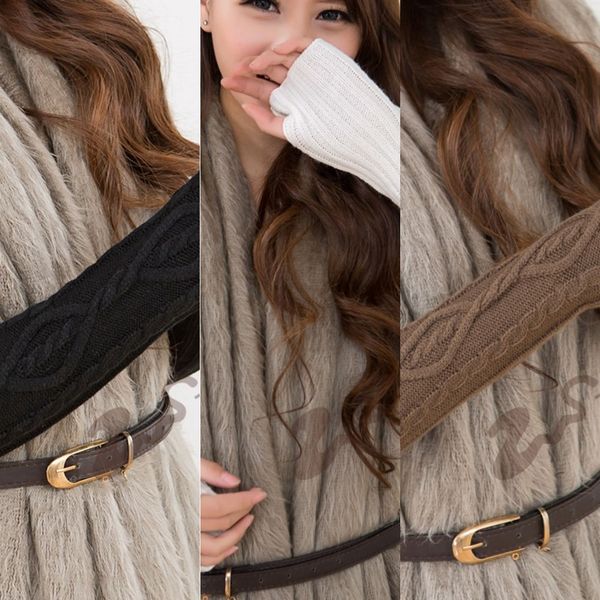 

new warm korean style fashion knitted warm gloves diamond wool oem long diamond middle small 8-shaped gloves