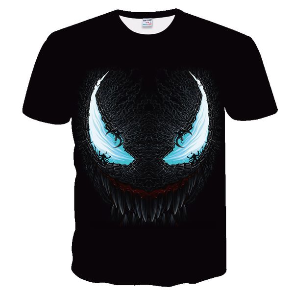

harajuku venom eyes printed t-shirts men women movie t shirts marvel hero venom 3d t shirt men hip hop christmas eve, White;black