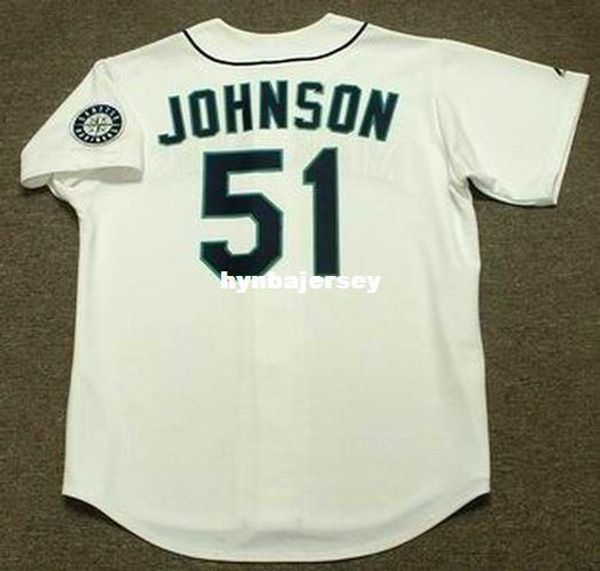 

custom randy johnson seattle stitched 1997 majestic vintage home baseball jersey retro mens jerseys running, Gray