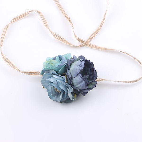 

hair accessories lovely born headband fashion kids girl febric flower headbands for pograph prop headwear, Slivery;white