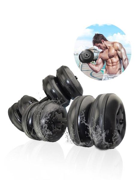 

dumbbells water filled home portable travel exercise equipment for man