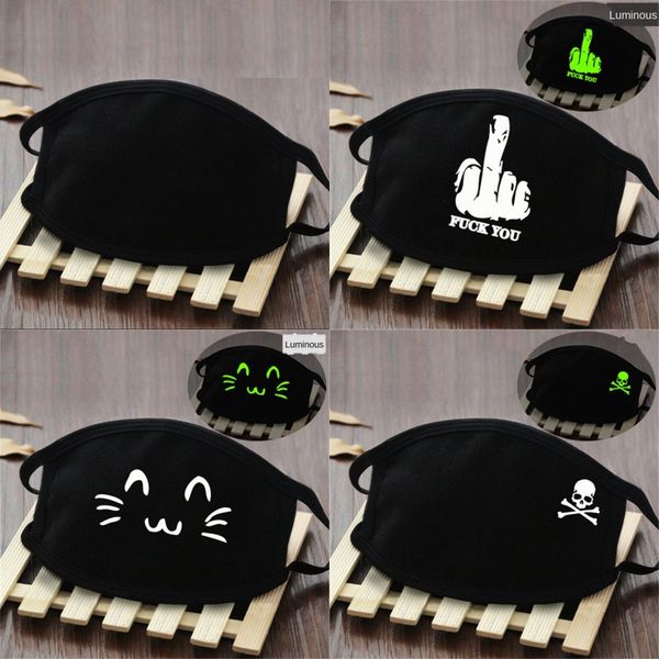 

triple black tiger face mask reusable cartoon print cubrebocas con pantalla ultraviolet proof washable running riding bike protective gbq#41