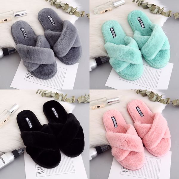 

women round toe low heel slide sandals summer slipper cane woven beach shoes wo mule flat sandals sandalia feminina t12#634, Black