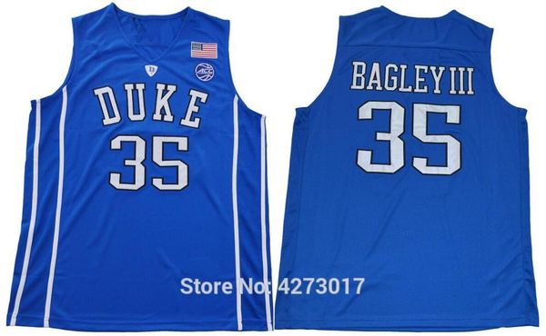 

mens 2018 duke blue devils 35 marvin bagley iii college basketball jerseys mens blue black bagley iii stitched shirts ncaa, Gray