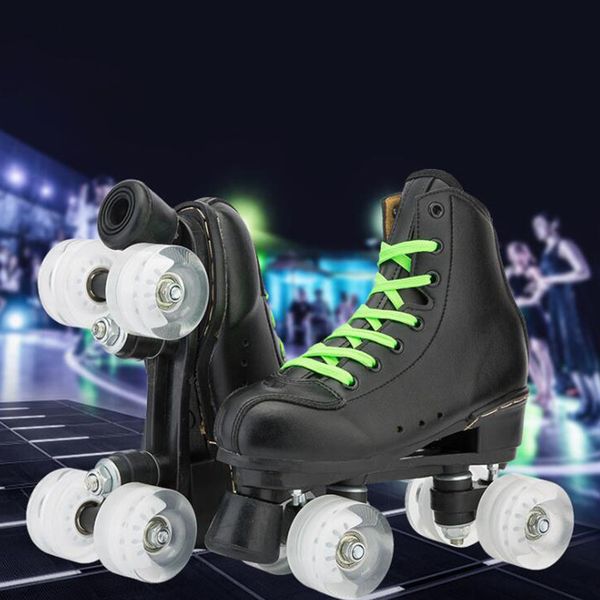 

double row skates for skating rink roller skating 4-wheel walking shoes flash patins rollers