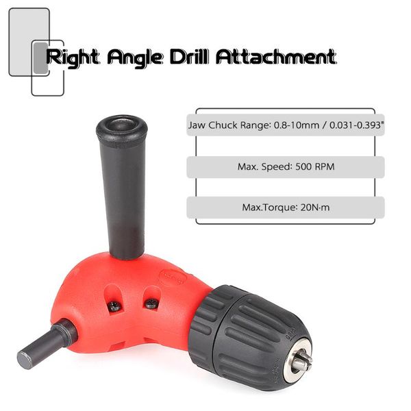 

new professional bend extension 0.8-10mm 90 degree round shank right angle chuck drill adapter with 9.5mm 3/8" shank