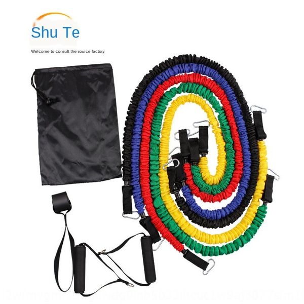 

sidvd 1 of anti-breaking rope fitness multi-functional tension muscle training elastic 1 set of anti-breaking tension rope belt fitness belt