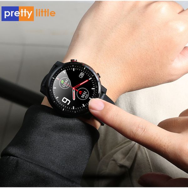 

smart watch men 1.3inch full-fit round retina 306*360 display music control camera flashlight smartwatch ip68 waterproof, Slivery;brown