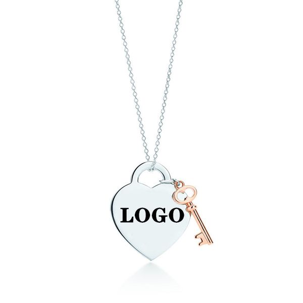 

2020 t home necklace fashion popular small key love clavicle chain love small red book recommended pendant, Silver