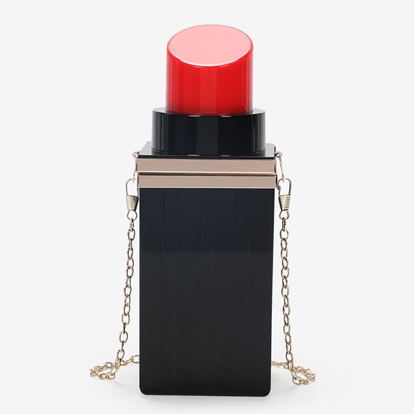

black lipstick shape designer acrylie wedding party clutch evening bags fashion women shoulder crossbody bag for women purses