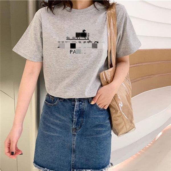 

ttsummer 2020 cotton t-shirt designer brand hermÃ¨s large size t-shirt short sleeves slim fit fashion and t-shirts for women, White
