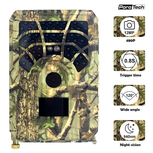 

12mp 480p trail camera motion activated hunting camera outdoor wildlife scouting 46 leds night vision ip56 waterproof