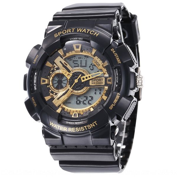 

multi-functional outdoor outdoor sports electronic sports double-display student waterproof led electronic watch men's watch, Blue
