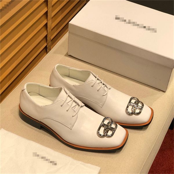 

20ss men's black and white men dress shoes genuine leather breathable brand wedding gentlemen casual sapato masculino size 38-44