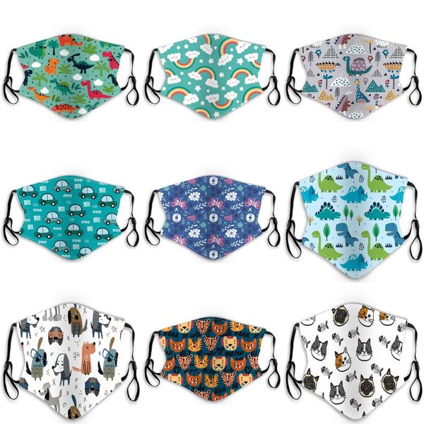 

in stock kids mask fast ship cotton comfortable face masks 3-layer fashion designer mask dustproof earloop masks#117