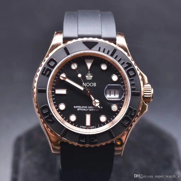 

n 116655 orologio di lusso 2836-3135 movement watches black matte cerachrom ceramic collar designer watches rubber band, Slivery;brown