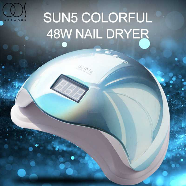

sun5colorful uv led nail dryer lamp gel polish curing lamp with bottom timer lcd display quick dry for nails manicure tools