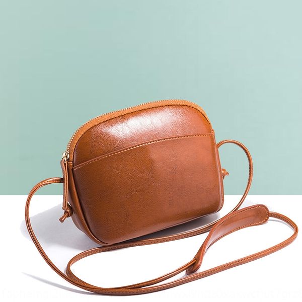 

mctini 2020 new small soft leather fashion messenger women's simple bowler phone shell bag mini mobile phone bag