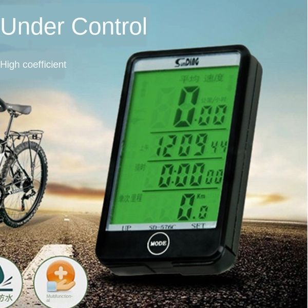 

d1izi sunding shundong mountain bike sd576c wireless bicycle bicyclescreen bicycle code meter speedometer large screen chinese and english o