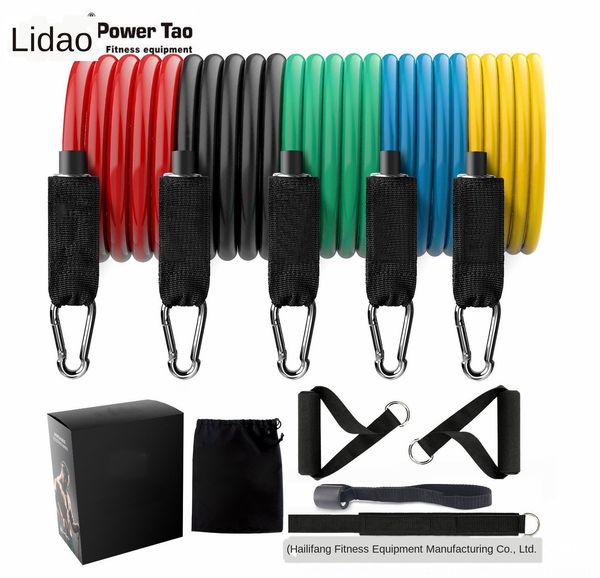 

new puller 1 set fitness tractor latex tractor puller tension rope household latex tube tension rope set