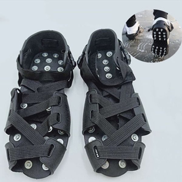 

lozoo integrated non-slip hiking mountaineering shoe ice anti-skid winter fishing nail rubber shoes mountaineering shoes cover winter fishin