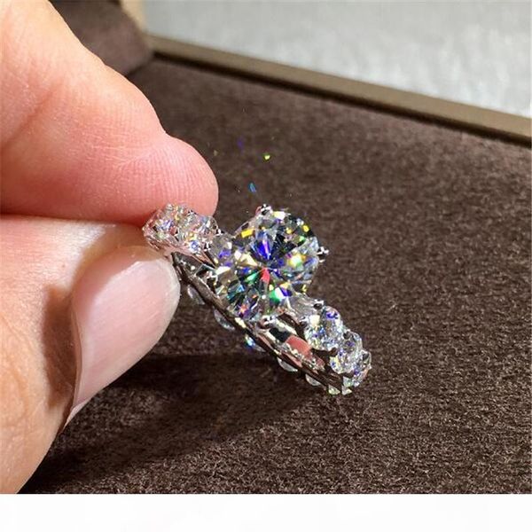 

a luxury jewelry 925 sterling silver oval cut white z cz diamond gemstones women wedding engagement party bridal ring for lovers &#, Slivery;golden