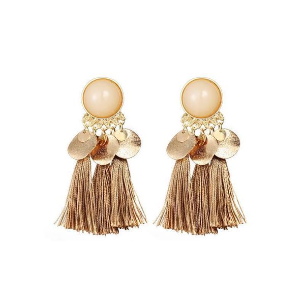 

Boho Style Tassel Stud Earring Women Girls Resin Beach Ear Stud Earring for Gift Party Jewelry Accessories with Fast Shipping