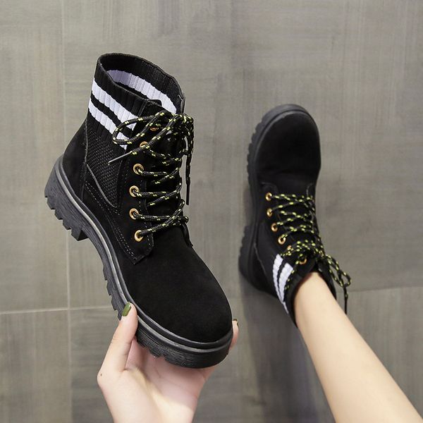 

white mid-calf boots shoes luxury designer round toe booties ladies low heels booties boots-women short fashion mid calf, Black