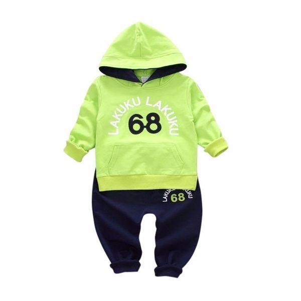 

2020 spring autumn baby clothing children boys girls fashion clothes kids hooded sweatshirt pants 2pcs/sets toddler tracksuit, White