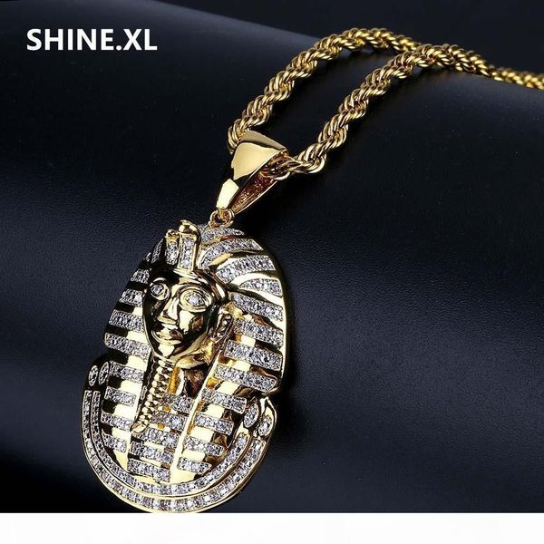 

hip hop bling jewelry micro pave циркон египетский фараон ожерелье классический древние украшения ожерелья для man, Silver