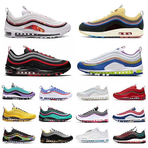 

new sean wotherspoon men women running shoes bred game royal jesus triple white undefeate black silver bullet mens sports sneakers 36-45