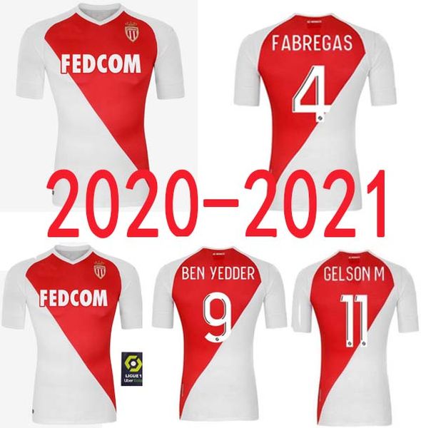 

20 21 таиланд качество монако дома футбол джерси ben yedder желсон .м йоветич golovin 2020 2021 fabregas кейт балда away футбол рубашка, Black;yellow
