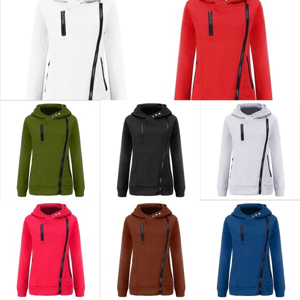 

новая осень и женщины зимы пальто молния свитер на молнии с капюшоном пальто модных свитеров женщинами, Black