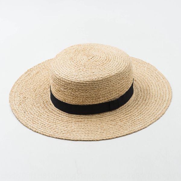 

korean style butterfly bowknot lafite grass flat big edge straw hat tourism beach sunscreen big eaves flat straw hat, Blue;gray