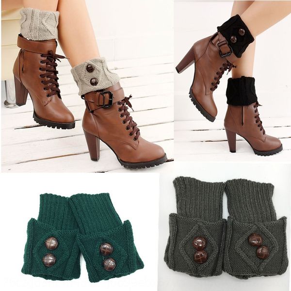

seasonal women's short knitted warm warm wool woolen socks button foot sleeve middle tube woolen socks, Pink;yellow