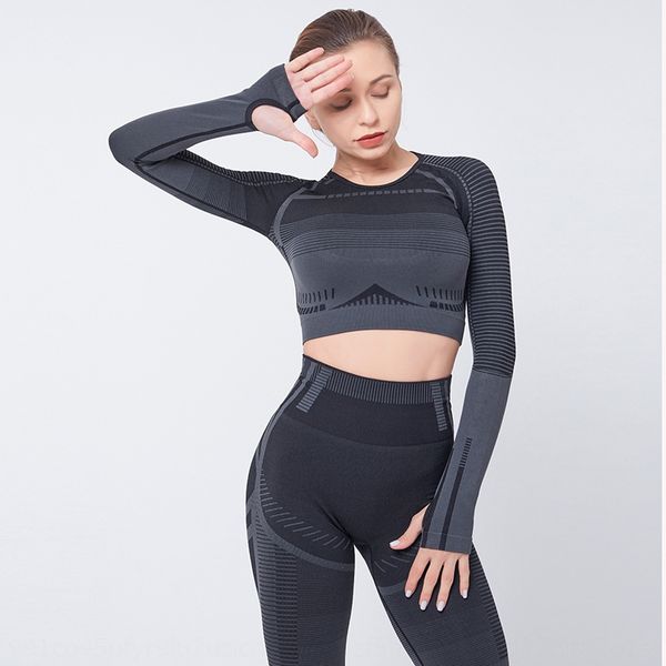 

ru1sz ins internet celebrity internet celebrity sports yoga sports yoga suit tight umbilical long sleeve hip stretch fitness pants suit for, White;black