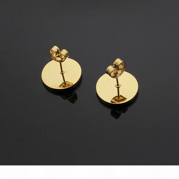 

not faded 1cm stainless steel studs gold silver rose colors love heart stud earrings for women party gift earrings wholesale, Golden;silver