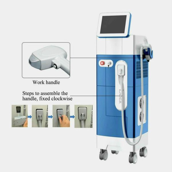 

2020 new design 808 diode laser hair removal machine 2000w 808nm laser hair removal machine all skin, Black