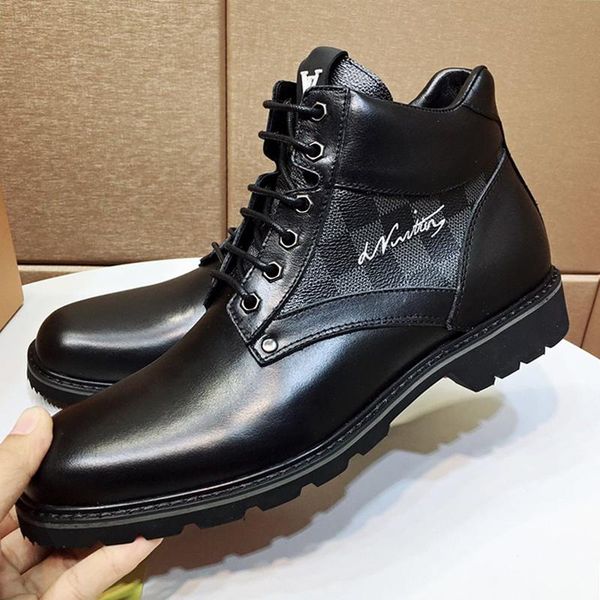 

mens shoes oberkampf ankle boot mens shoes fashion type martin boots with origin box bottes hommes luxury design booties footwears, Black