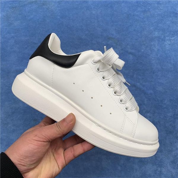 

new brand classic designer men women fashion white leather low sports sneakers flat shoes 35-46 with box, Black