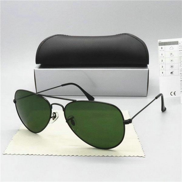 

premium large classic matte metal aviator sunglasses with green tinted glasses lens premium large classic matte metal aviator