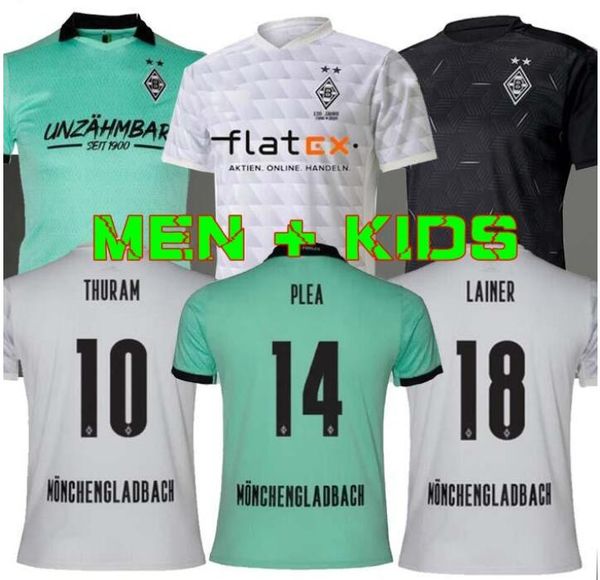 

masculino + crianÃ§as 20 21 mÃ¶nchengladbach futebol jersey120th aniversÃ¡rio gladbach 2020 2021 monchengladbach thuram lainer apel, Black;blue