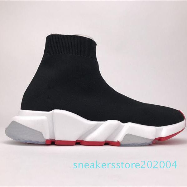 

with box 2019 speed runner shoes sock designer shoes triple black oreo red flat trainer men women shoes s04