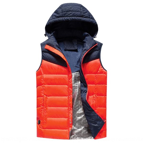 

2019 winter outdoor warm vest vest leisure heating waistcoat men and women's same usb electric heating waistcoat, Black;white